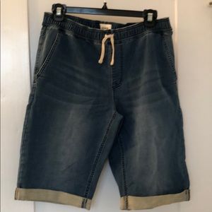 Hudson light denim elastic waist short